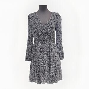 Maeve by Anthropologie Carolyn Mini Dress Women's XS Black Leopard Animal Print